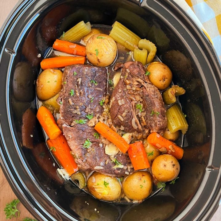 Slow Cooker Pot Roast with Onion Soup Mix - Meatloaf and Melodrama