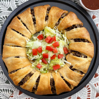 Easy Taco Ring Recipe with Crescent Rolls - Meatloaf and Melodrama