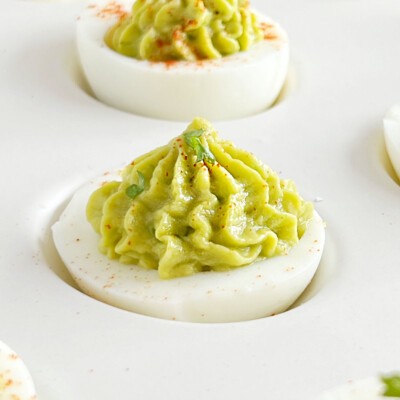 Guacamole Deviled Eggs (Avocado Deviled Eggs) - Meatloaf and Melodrama