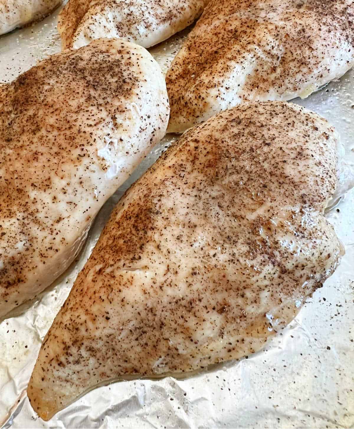 seasoned baked chicken breasts.