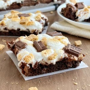 smores brownies on the table