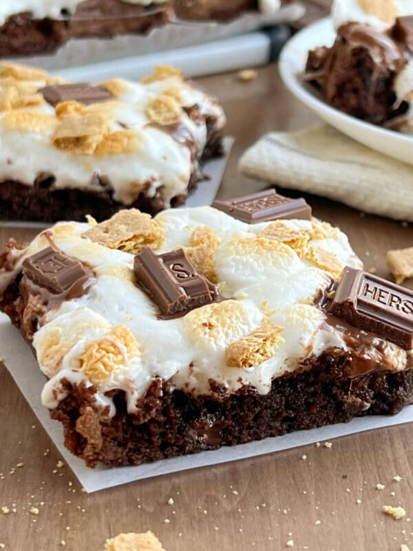 smores brownies on the table