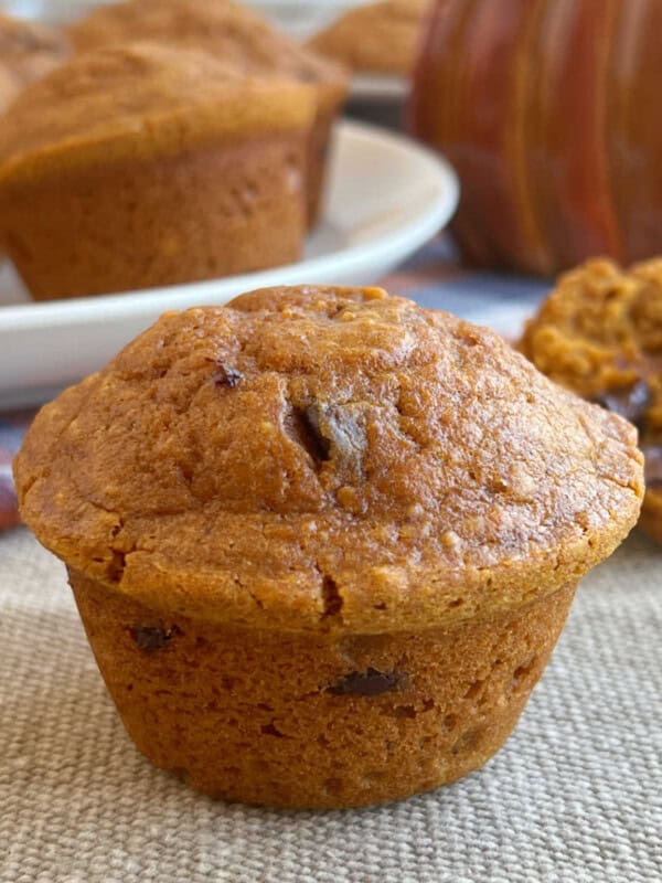 homemade pumpkin spice muffins on the table.