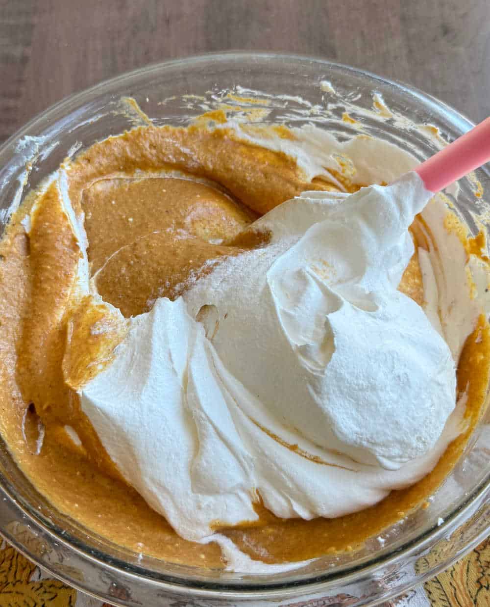 fold cool whip into dip.