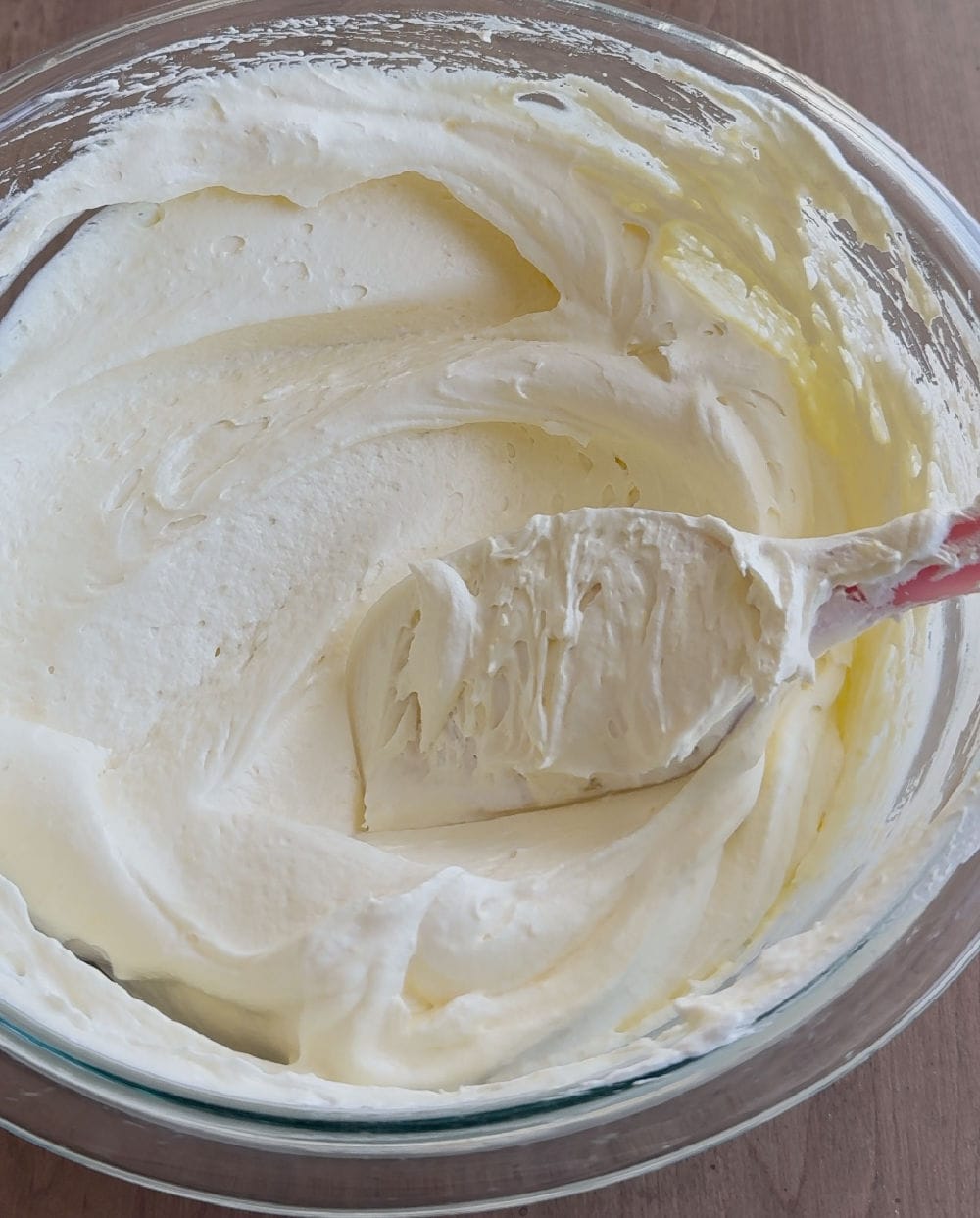 fold whipped topping with spatula.